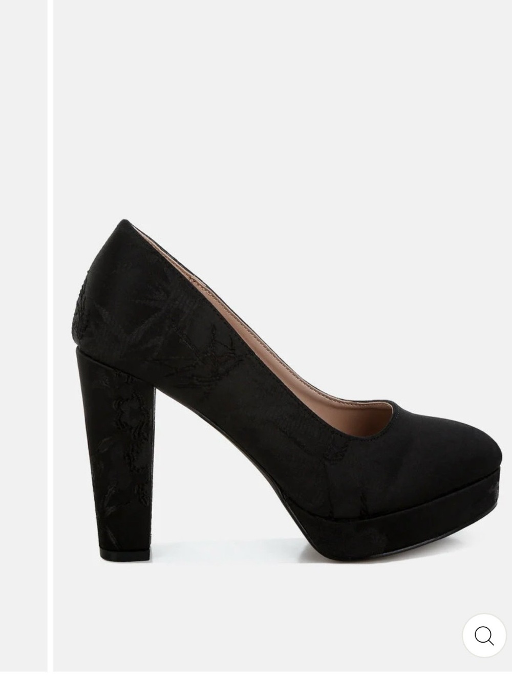 London Rag Black Platform Block Heel Pumps